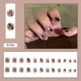 thumbnail image 1 of Uñas postizas a presión, uñas postizas europeas, uñas postizas a presión, con sellado UV, uñas brillantes, cobertura total, uñas postizas artificiales, uñas para mujeres, 1 of 5