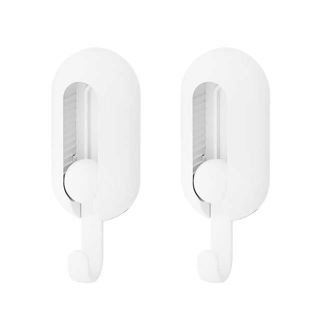 Ganchos adhesivos de pared de alta resistencia - Plástico impermeable - Capacidad de 13 libras - Diseño de 180° - Para cocina, baño y oficina - Fácil instalación sin herramientas