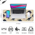 thumbnail image 5 of Long Mouse Pads for Desk,Beige Dinosaurs Names Pattern Desk Mats on Top Of Desks, Desk Mouse Pad Extra Large with 3mm Non-Slip Base and Stitched Edge for Gaming,Office,Work,Home 31.5"x11.8", 5 of 6