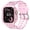 Translucent Pink, variant on BANDOVA Clear Jelly Crystal Watch Band with Bumper Case, Sport Strap Compatible with Apple Watch 42/44/45mm