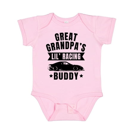

Inktastic Great Grandpas Lil Racing Buddy Gift Baby Boy or Baby Girl Bodysuit
