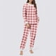 thumbnail image 4 of Conjunto de top y pantalones de poliéster con bolsillos largos y estampado de cuello redondo informal para mujer, 4 of 6