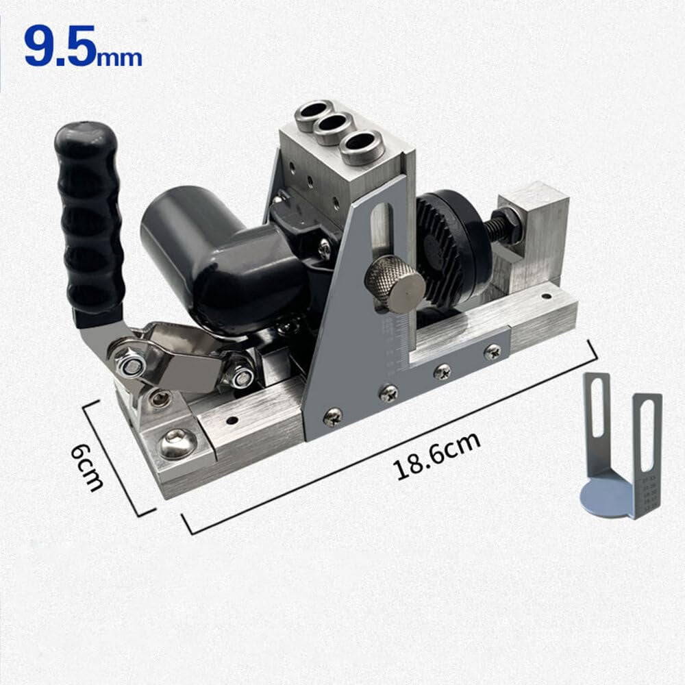 9.5mm 3/8 Inch Oblique Hole Locator With Dust Hose Drill Bits Pocket Hole Jig Kit Woodworking Drill Guide Set Hole Puncher DIY Tools