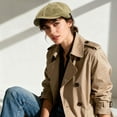 thumbnail image 2 of Minzimin Men's 8 Piece Newsboy Flat Cap Cotton Newsboy Gatsby Ivy Cap Cabbie Driving Hat Octagonal Golf Beret Hat, 2 of 6