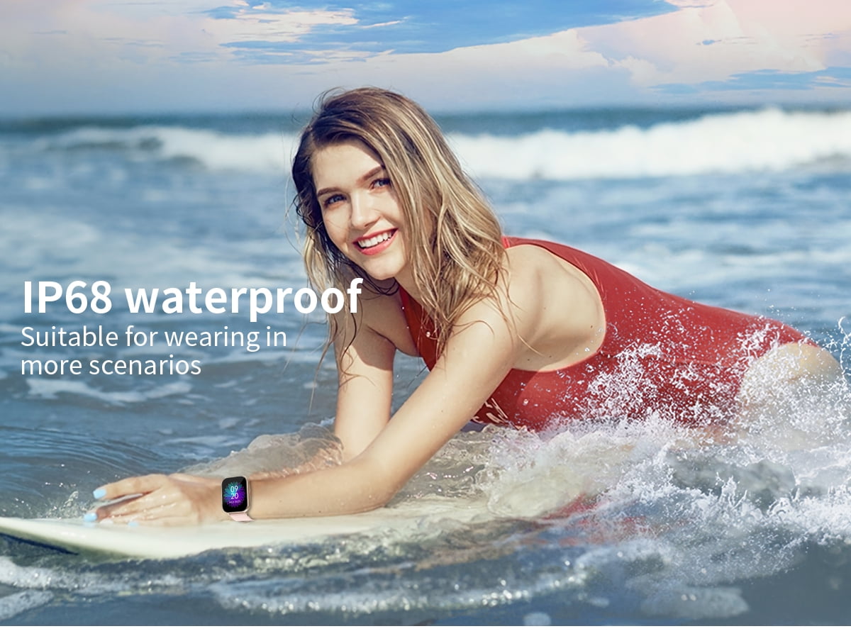 SupDevice Smart Watches with BT Call/Message Reminder, 1.85" HD Touch Screen, 100+ Sports/Fitness Tracker (Blue)