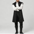 thumbnail image 2 of Men'S Medieval Renaissance Sleeveless Costume Vest Robe For Halloween Party Cosplay Role Play Themed Event Masquerade Dress Up Outfit, 2 of 5