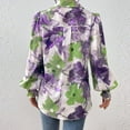 thumbnail image 5 of Aloohaidyvio Women's Wrinkle Free Button Shirts Fashion Casual Floral Lantern Sleeve Blouse Tops, 5 of 6