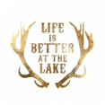 thumbnail image 2 of Antlers Life is better at the Lake Poster Print by  PI Studio (12 x 12), 2 of 2