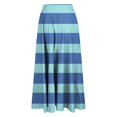 thumbnail image 4 of ameIAEA Women Elastic High Waist A-Line Skirts 2024 Fall Fashion Color Block Ruffle Midi Skirt, 4 of 5