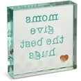 thumbnail image 6 of Pavilion Gift Company 14152 Moms Give The Best Hugs Glass Plaque, 3 x 3, 6 of 6