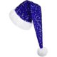 thumbnail image 1 of KONVINIT Sequin Santa hat Christmas Hat for Adult Luxury Plush Xmas Hat with a Pompom for Men and Women, 1 of 4