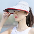 thumbnail image 3 of Sombrero para el sol plegable de ala ancha con cremallera, gorra para el cuello con bloqueo UV, sombrero para el sol para la playa al aire libre de verano, 3 of 5