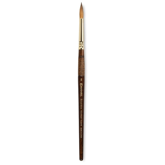 Escoda Reserva Kolinsky-Tajmyr Sable Brush - Pointed Round, Short Handle, Size 8