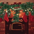 thumbnail image 5 of 49-inch Pre-Lit LED Christmas Garland Cane with Balls & "Merry Christmas" Accents, Artificial PVC Hanging Decor, Festive Cane for Fireplace & Indoor-Outdoor Decoration, 5 of 8