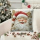 thumbnail image 4 of Funda de Almohada Navideña, Decoración Navideña, Decoración de Sofá, Almohada de Lino, Funda de Almohada para Sofá de Casa, Decoración Navideña, 45 X 45 Cm, 4 of 6