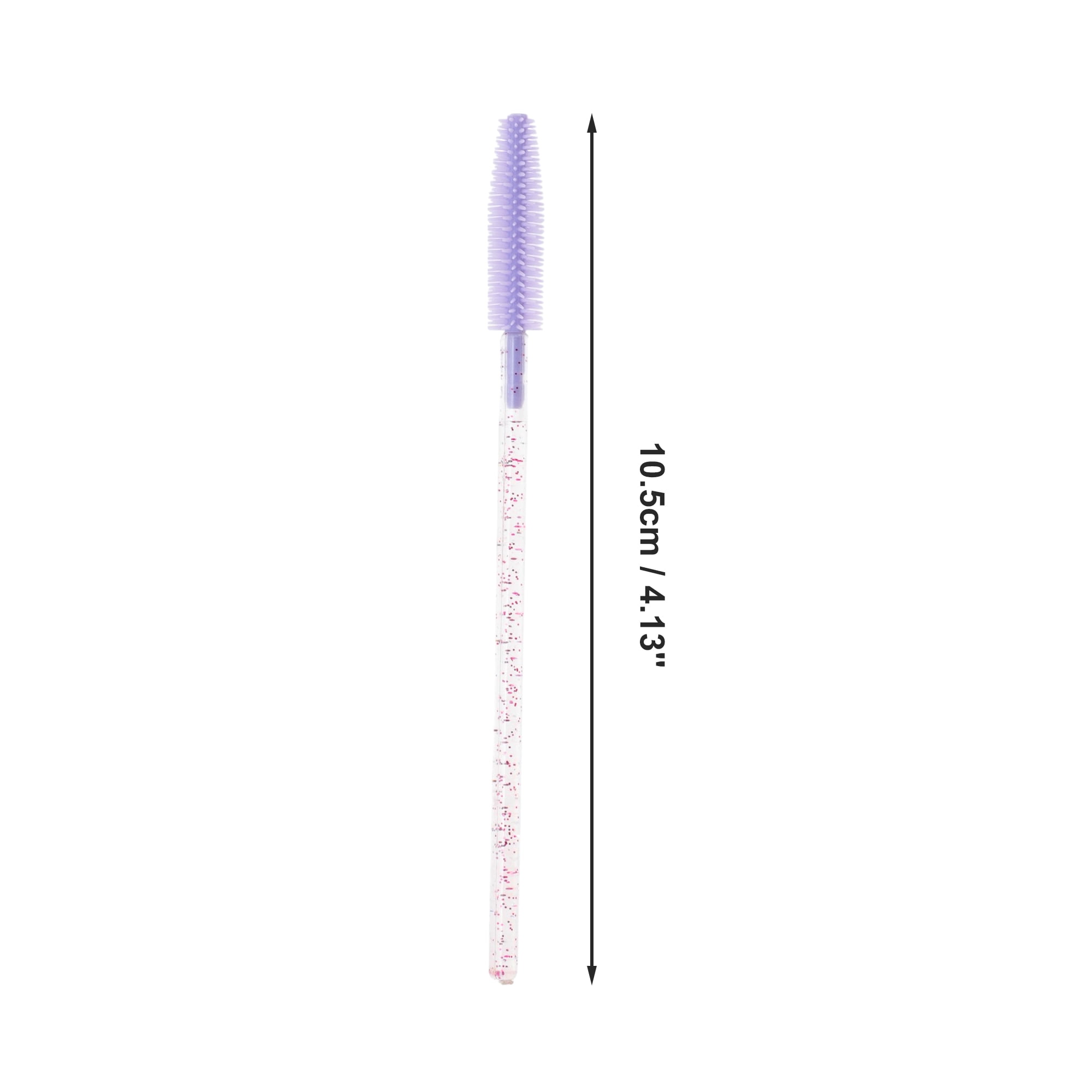 Unique Bargains 50 Pcs Portable Silicone Eyelash Brush for Bathroom Purple