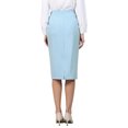 thumbnail image 3 of INSPIRE CHIC Women's Pencil Skirt High Waist Pleated Front Work Office Bodycon Skirts M Light Blue, 3 of 5