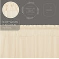 thumbnail image 5 of VHC Brands Muslin Ruffled Bleached White Tier Set of 2 Farmhouse Cotton Window Treatment for Living Room or Kitchen 24" Lx36 W, 5 of 11