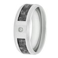 thumbnail image 2 of Men's Stainless Steel with Diamond Accent Gray Carbon Fiber Band, 8mm, 2 of 4