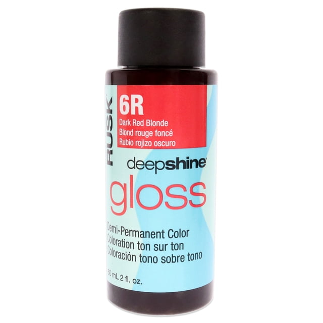 Coloración semipermanente Deepshine Gloss - 6R Rubio rojizo oscuro de Rusk para unisex - Tinte para cabello de 2 oz