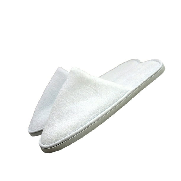 Minnieouse 10 pares de zapatillas de hotel desechables de lana Coral para hombre y mujer, zapatillas antideslizantes para SPA, zapatos para Calzado Blanco