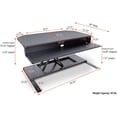 thumbnail image 6 of flexpro power 40 inch electric corner desk | 2 level standing desk converter with quiet height adjustments | large dual level sit to stand workspace | great for cubicles! (corner /, 6 of 9