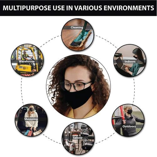 BisonLife Safety Kit for Adults -Set of 10 Face Shields, 6 Cloth Face Covers for Men/Women