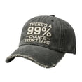 thumbnail image 2 of There's a Chance I don't Care Vintage Baseball Cap Embroidered Cotton Adjustable Distressed Dad Hat, 2 of 6