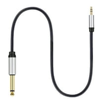ROSENICE 1Pcs Black Guitar Audio Cable 3.5mm To 6.5mm for Audio Devices and Guitars 1.5m
