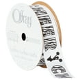 thumbnail image 2 of (2 pack) Offray Ribbon, Black White 7/8 inch Cheer Satin Ribbon, 9 feet, 2 of 9