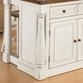 thumbnail image 2 of Homestyles Monarch Ensemble d'Îlot de Cuisine en Bois, Blanc Cassé, 2 of 27