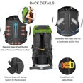 thumbnail image 4 of Hiking Backpack 60L NACATIN Lightweight Mountaineering Backpack, Climbing Rucksack for Travel, Water-Resistant, Green, 4 of 7
