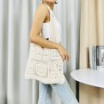thumbnail image 2 of Kukuzhu Women Cotton Knitted Tote Bag Crochet Mesh Beach Shoulder Bag Hollow Summer Bag Woven Hobo Bag for Travel, 2 of 7