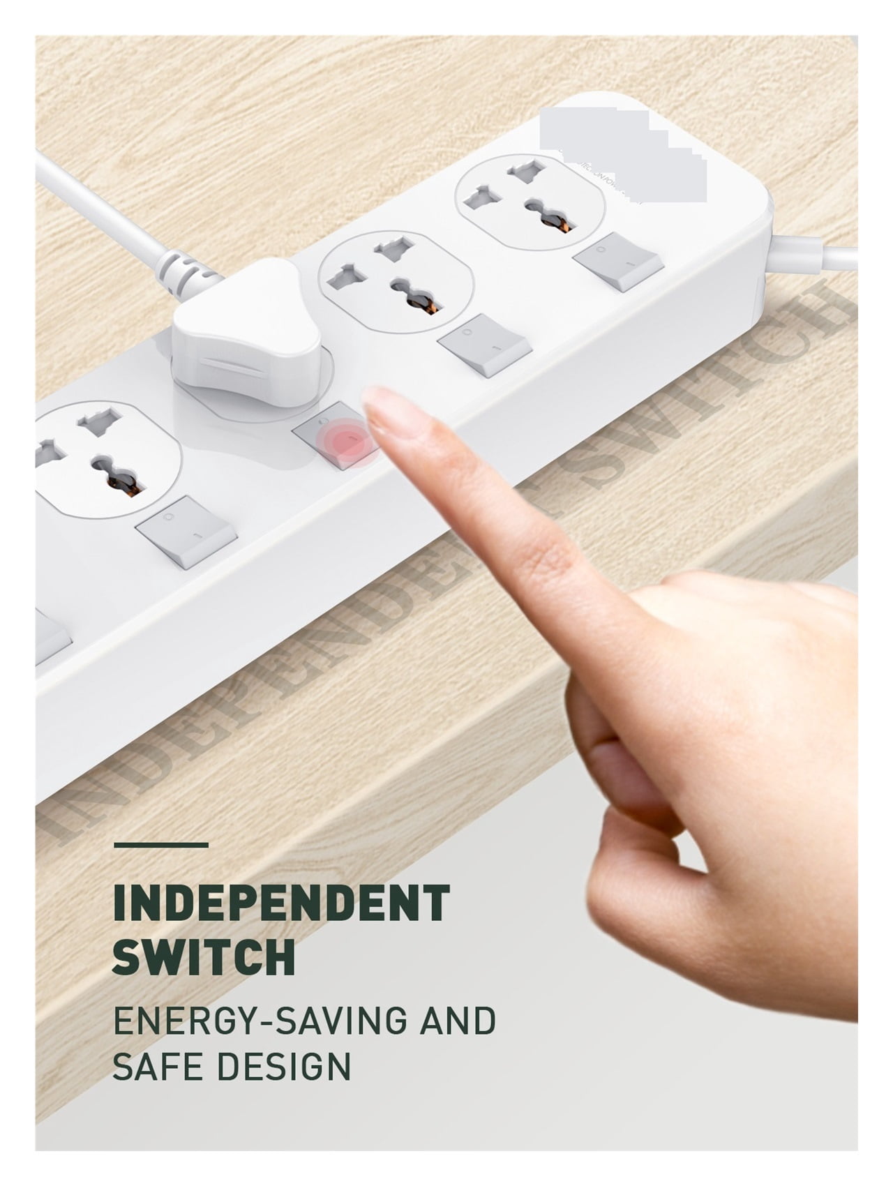 Surge Protector 4 Outlets Power Strip With 4 USB Phone Charger Switch Electric Extension Socket Network Filter
