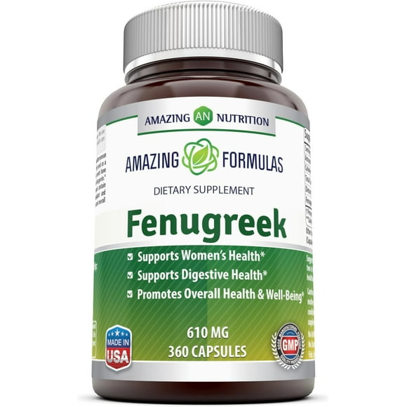 Amazing Formulas | 610 mg | 360 Cápsulas | Suplemento Alimenticio Natural | Fibra, Vitaminas y Minerales | Bienestar Digestivo y General