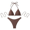 thumbnail image 2 of Warop Bikini Set for Women, High-Waisted with Drawstring Adjustable and Push-Up, Two-Piece Swimsuit for Beach, Swimming and Vacation, 2 of 6