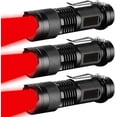 thumbnail image 1 of HELIAHOO Red LED Flashlight High Lumens, Ultra Bright Red Flashlight Red Light Torch, Zoomable Waterproof Flash Light for Outdoors Astronomy Aviation Night Observation Emergency (3) CJ915-25248, 1 of 7