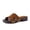 Cognac, variant on Cushionaire Thai 100% Genuine Leather Suede Platform Sandals for Women Adjustable Strap Heeled Slide Sandals with Memory Foam Comfort