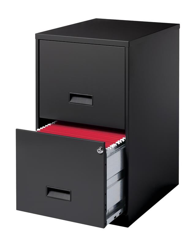 Space Solutions 18" Deep 2 Drawer Letter Width Vertical File Cabinet, Charcoal