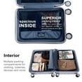 thumbnail image 2 of 3 Piece Luggage Sets,Expandable ABS Lightweight Hardshell Double Spinner Wheel 3 Piece Set Suitcase Travel Bag with TSA Lock and Two Hooks 20/24/28 inch (Style-9,Navy), 2 of 8