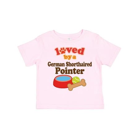 

Inktastic German Shorthaired Pointer Loved by a (Dog Breed Gift Toddler Boy or Toddler Girl T-Shirt