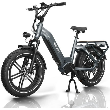 Himiway Big Dog Upgraded Electric Cargo Bike,750W E-Bike with 48V 20A Battery, 80Miles LongRange, 20x4 Fat Tire Electric Bicycle for Adults, 25MPH Shimano 7-Speed System