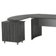 thumbnail image 4 of Mayline Medina Curved Desk Return With Pedestal (Left) in Mocha, 4 of 4