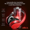 thumbnail image 5 of CXALSSY X3 Active Noise Cancelling Headphones, Over-Ear Headphones with Mic for Kids/Adults/Teen/School/TV, Red, 5 of 6
