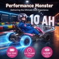 thumbnail image 3 of Funcid 24V 10Ah Big Battery Go Kart for Kids Age 6-12, Ride on Toys with 600W Motors, 7.5 MPH Electric Go Kart W/ EVA Wheels, 4-Level Adjustable Seat & 360° Drift Mode, LED Power Display, Pink, 3 of 7