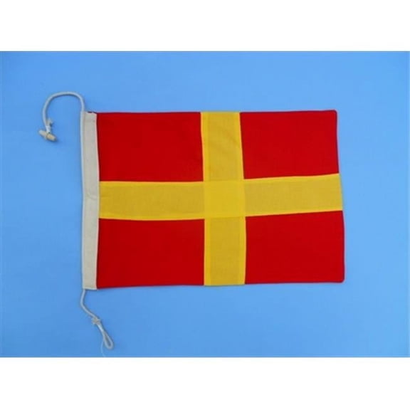 Handcrafted Model Ships Nautical-Flag-R Letter R Cloth Nautical Alphabet Flag - 20 in. Decorative Accent