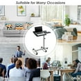 thumbnail image 5 of Costway Mobile Standing Desk Height Adjustable Sit to Stand Laptop Desk Black, 5 of 12