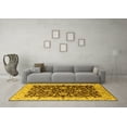thumbnail image 3 of Ahgly Company Machine Washable Indoor Rectangle Oriental Yellow Traditional Area Rugs, 6' x 9', 3 of 4