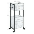 thumbnail image 4 of BarberPub Utility Cart with Storage Drawer and Shelf, Salon trolley with Tool Holder, 4 of 9