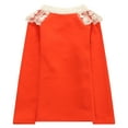 thumbnail image 2 of Little Girls Orange Flower Lace Faux Fur Collar Pullover 5/6, 2 of 2